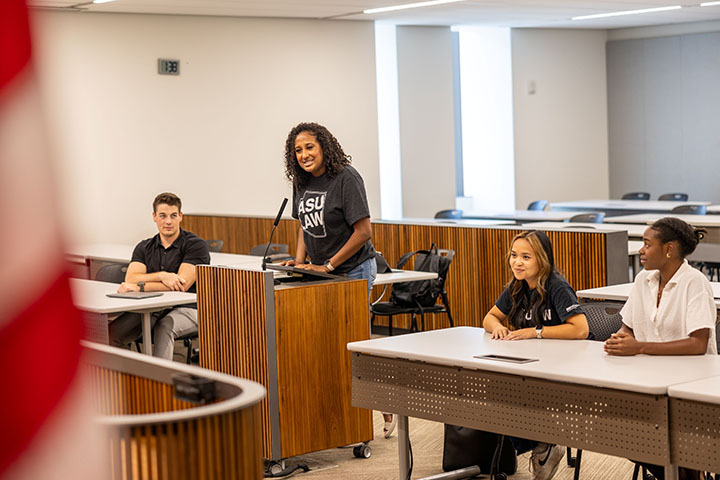 Law students in class